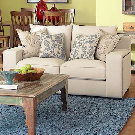 Track Arm Loveseat w/ Nailhead Trim